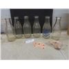 Image 1 : 6 Vintage Glass Milk Bottles: CCC, Standard, City, Sundale Creameries And Milk Caps