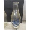 Image 2 : 6 Vintage Glass Milk Bottles: CCC, Standard, City, Sundale Creameries And Milk Caps