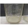 Image 6 : 6 Vintage Glass Milk Bottles: CCC, Standard, City, Sundale Creameries And Milk Caps