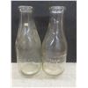 Image 8 : 6 Vintage Glass Milk Bottles: CCC, Standard, City, Sundale Creameries And Milk Caps