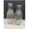 Image 7 : 7 Vintage Milk Bottles: Modern, Turners With Cardboard Caps, Cream Top Spoons And Silver Plated Ger