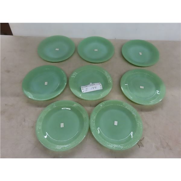 8 Jadite Dinner Plates