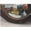 Image 9 : Vintage Burl Wood Slab Wall Clock 24" x 27", Missing Some Numbers & Framed Beveled Mirror 42" x 21"