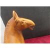 Image 4 : Hand Carved Wooden Horse 9 1/2" Tall, Goblet, Lion, Elephant & Onyx Marble Ashtray
