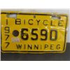 Image 4 : 2 Manitoba Bicycle Plates 1973 & 1977
