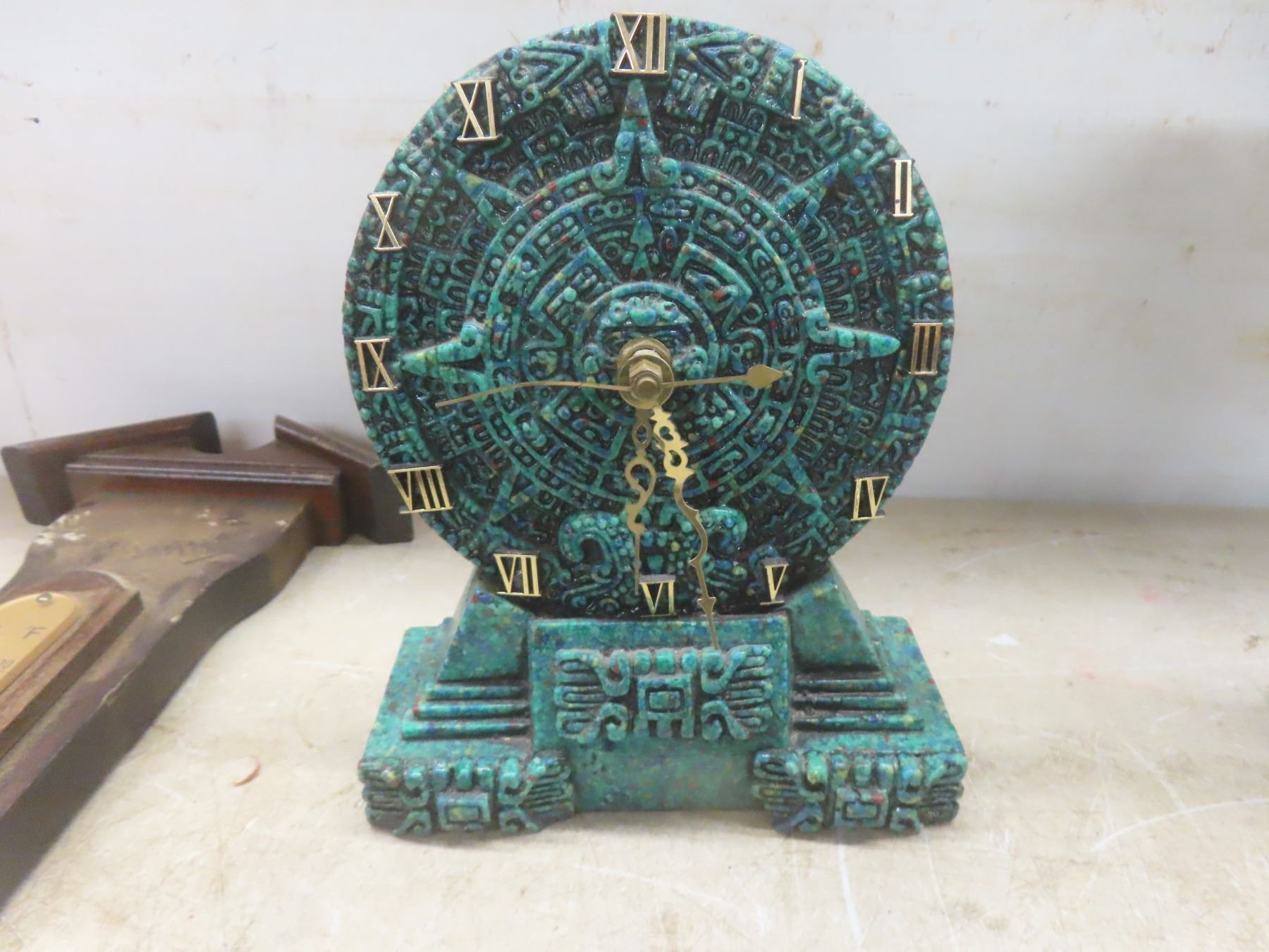 Barometer, Vase, Alberta Pottery, Desk Clock, Ashtray With Brass Top ...