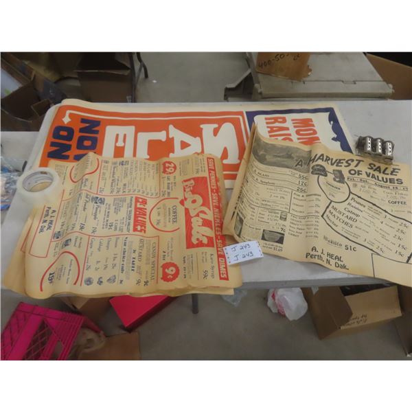 Vintage Store Sale Advertisement Posters