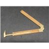 Image 15 : Antique Wood & Brass Mortise Gauge, Boxwood & Brass Combination Folding Rulers