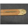 Image 25 : Antique Wood & Brass Mortise Gauge, Boxwood & Brass Combination Folding Rulers