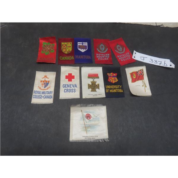 11 Silk Style Ribbons, Royal Mounted Police, Manitoba, Canada, Geneva Cross & More