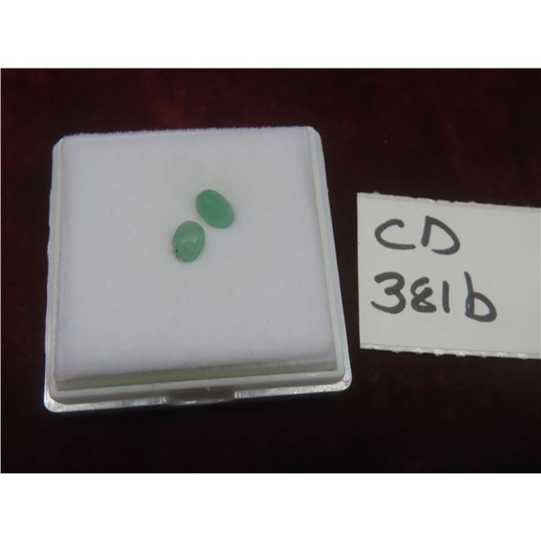 0.9 Ct Natural Emerald, Untreated, Oval Cut - 4.1 x 5.7 mm & 4.2 x 5.9 mm