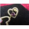 Image 5 : New 14K Gold Plated 1.0 tcw Each Heart Cut Pink Simulated Diamond (CZ) Heart Dangle Earrings