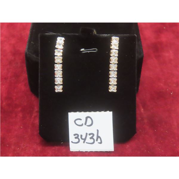 New 18K Gold Plated 4.0 tcw Princess Cut Simulated Diamond (CZ) Tassel Earrings