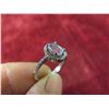 Image 6 : New 925 Oval Cut Natural Swiss Blue Topaz Halo Ring Resizable Mounted in Sterling Silver With White