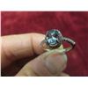 Image 7 : New 925 Oval Cut Natural Swiss Blue Topaz Halo Ring Resizable Mounted in Sterling Silver With White