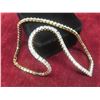 Image 7 : New 18K Gold Plated 4.0 mm Princess Cut Simulated Diamond (CZ) Tennis Necklace 18"