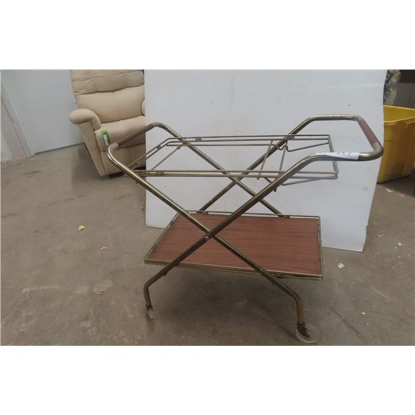 Rolling Serving Cart Folding - Retro