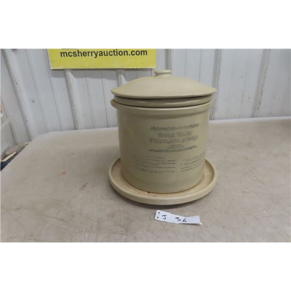 Rare Stoneware Duplex Water Percolator and Cooler