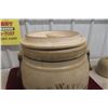 Image 5 : Medalta 5 Gallon Water Cooler Blue Stripe Stoneware Original Lid But Fits With Spigot