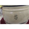 Image 8 : Medalta 5 Gallon Water Cooler Blue Stripe Stoneware Original Lid But Fits With Spigot
