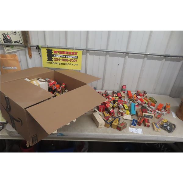 Large Box Full Of NOS Radio Tubes In Original Packages Box Size 18" x 22" x 12"