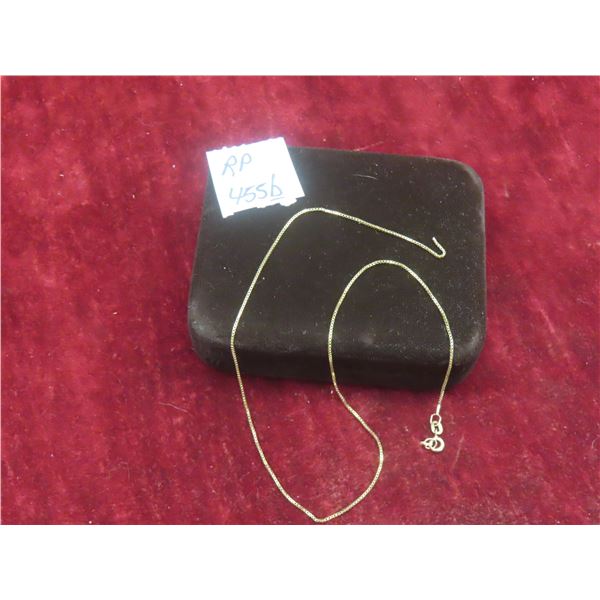 10K Gold Chain 15 Inches Long Needs Repair TW: 2 grams
