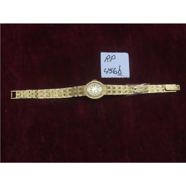 Ladies Bulova 10K Electric Plated Wristwatch With Extra Link