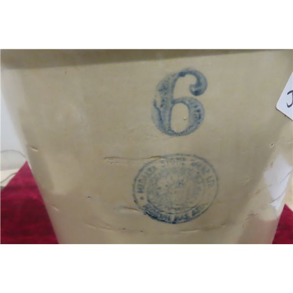 Medalta 6 Gallon Crock Stoneware With Chief Label Iron Crow