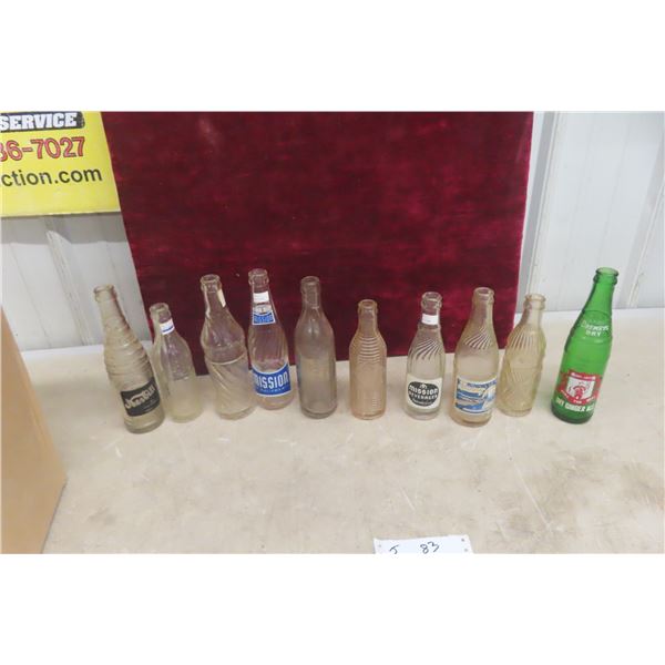 10 Old Pop Bottles Nesbitt Pepsi Mission Sunny Brook Crush