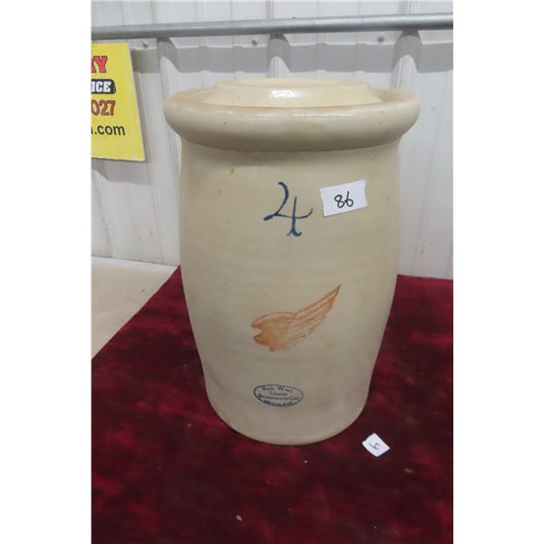 Red Wing 4 Gallon Butter Churn With Lid Early 1900s