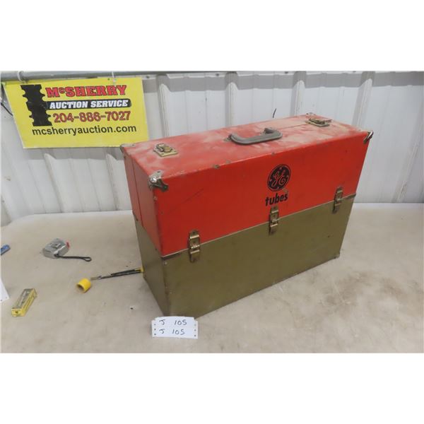 GE Repairman Case Full Of Radio Tubes NOS In Boxes With Model Numbers