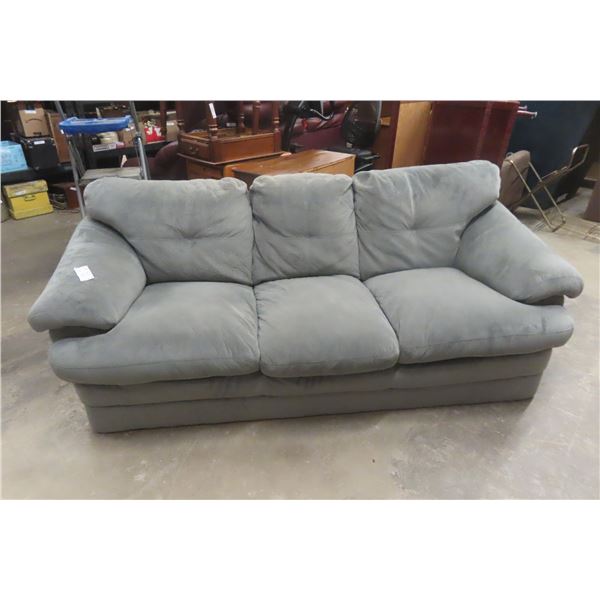 Micro Suede Couch, 89" Wide