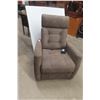 Image 1 : Micro Suede Power Reclining Swivel Chair