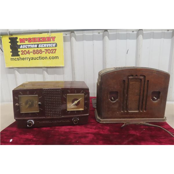 Westinghouse Bakelite Radio Plus Philco Wood-Cased Radio