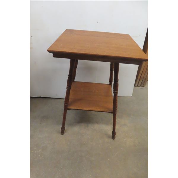 Oak Parlor Stand, 30" x 20" x 20"