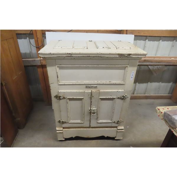 Perfection PaintedAntique Ice Box, 45" x 36" x 22"
