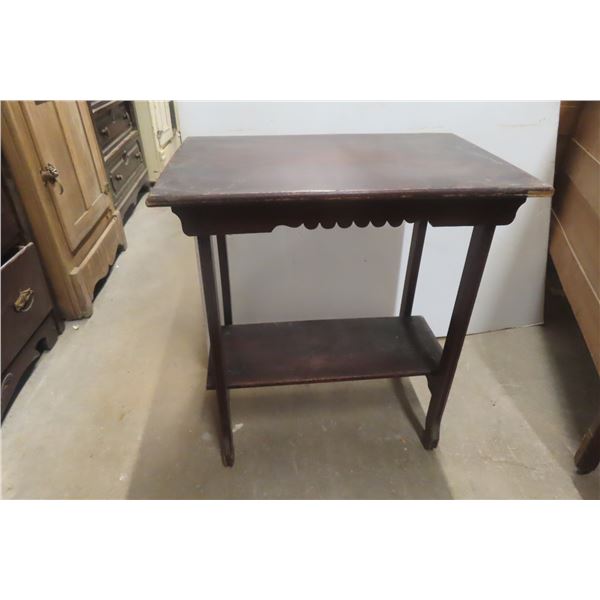2-Tier Antique Stand, 27" x 26" x 17 1/2"
