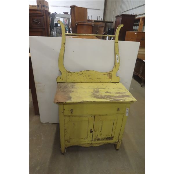 Painted Wash Stand With Harp 29" x 30" x 17" Plus Herb