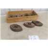 Image 5 : 8 Sad Irons And Wood Box