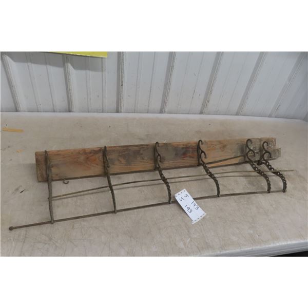 Vintage 6 Hook Coat Rack