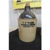 Image 2 : ADV Stoneware Jug And Crock Trough 1 Gallon Jug LA Wine Co Broken Finger Hole And Crock Lid