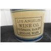 Image 6 : ADV Stoneware Jug And Crock Trough 1 Gallon Jug LA Wine Co Broken Finger Hole And Crock Lid