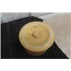 Image 9 : ADV Stoneware Jug And Crock Trough 1 Gallon Jug LA Wine Co Broken Finger Hole And Crock Lid
