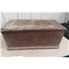 Image 2 : Old Dove Tail Box With Hinged Lid And Glass Bottle 16" Tall 23" x 10" x 10"