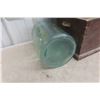 Image 8 : Old Dove Tail Box With Hinged Lid And Glass Bottle 16" Tall 23" x 10" x 10"