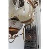Image 4 : Victorian Hanging Brass Lamp With Hand Painted Milk Glass Shade