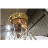 Image 6 : Victorian Hanging Brass Lamp With Hand Painted Milk Glass Shade
