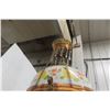 Image 7 : Victorian Hanging Brass Lamp With Hand Painted Milk Glass Shade