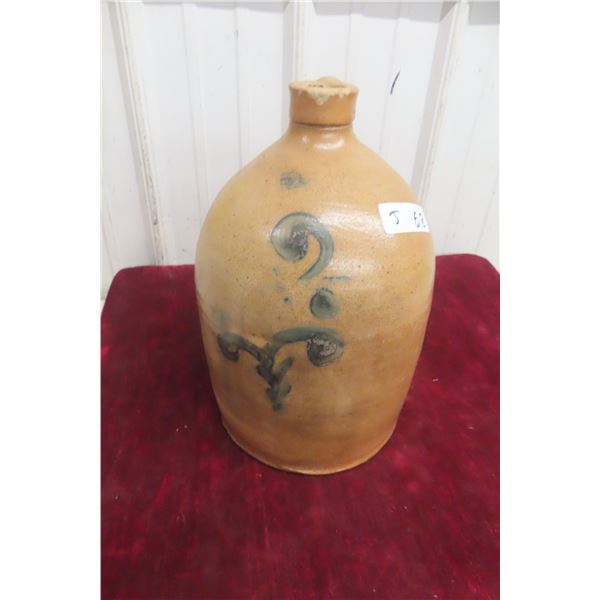 Hand Painted Cobalt Salt Glazed 3 Gal Stoneware Jug