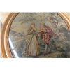 Image 2 : Oval Tapestry Framed Picture Lady And Gentleman 19" x 23"